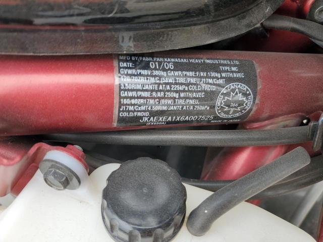 2006 KAWASAKI EX650 A6F - JKAEXEA1X6A007525