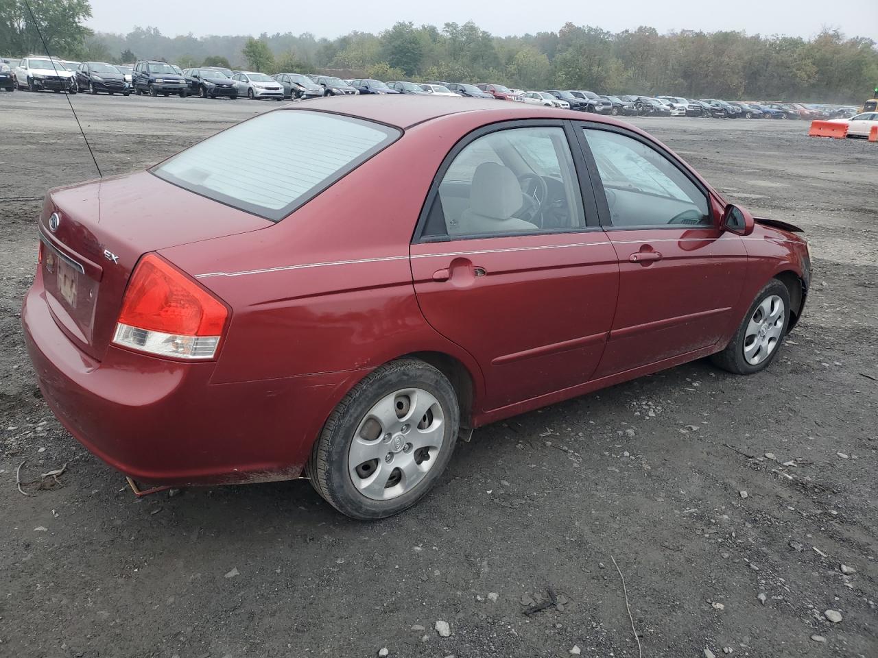 KIA SPECTRA EX 2007 maroon  gas KNAFE121X75381938 photo #4