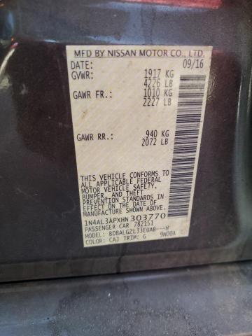 2017 NISSAN ALTIMA 2.5 - 1N4AL3APXHN303770
