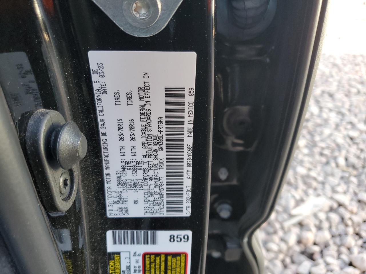 Lot #2986646125 2023 TOYOTA TACOMA DOU