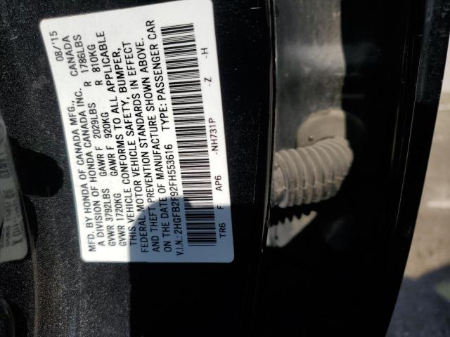 2015 HONDA CIVIC EXL - 2HGFB2F92FH553616