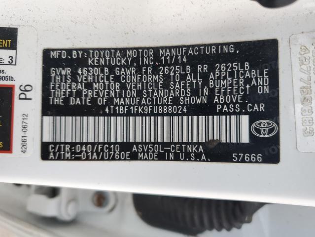 VIN 4T1BF1FK9FU888024 2015 Toyota Camry, LE no.13