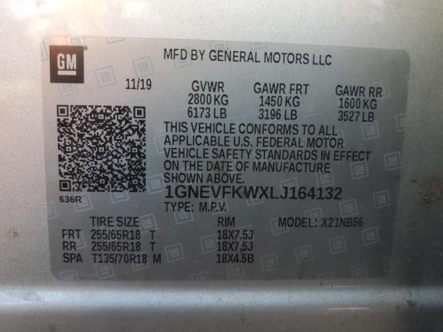 2020 CHEVROLET TRAVERSE L - 1GNEVFKWXLJ164132