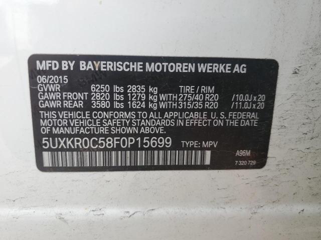2015 BMW X5 XDRIVE3 - 5UXKR0C58F0P15699