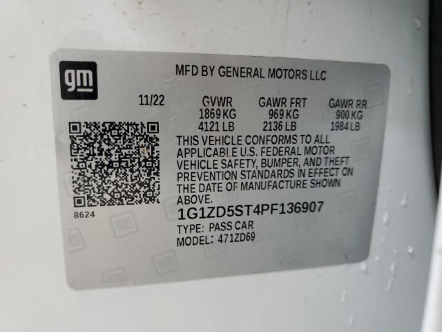 VIN 1G1ZD5ST4PF136907 2023 Chevrolet Malibu, LT no.12