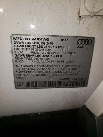 2018 AUDI Q5 PREMIUM - WA1BNAFY5J2018538
