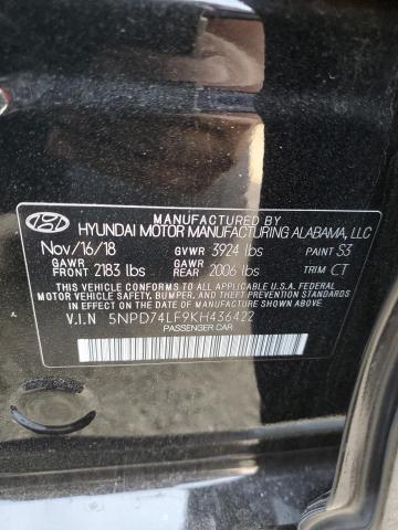 2019 HYUNDAI ELANTRA SE - 5NPD74LF9KH436422