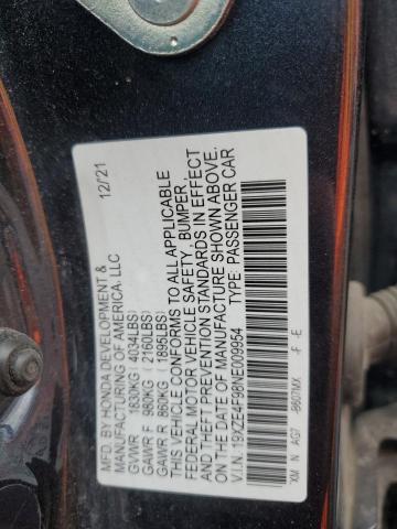 2022 HONDA INSIGHT TO 19XZE4F98NE009954
