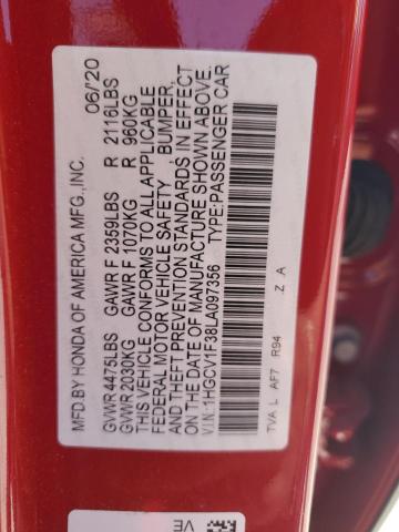 2020 HONDA ACCORD SPO - 1HGCV1F38LA097356