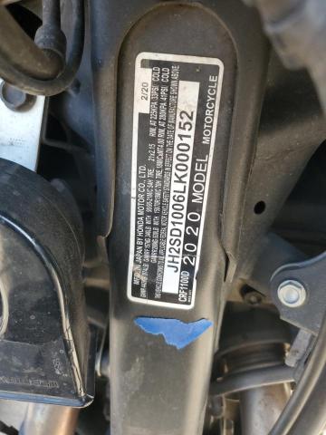 2020 HONDA CRF1100 D JH2SD1006LK000152