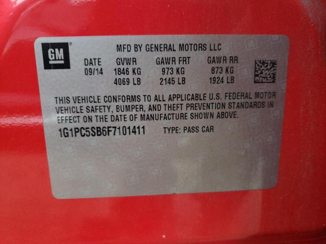 VIN 1G1PC5SB6F7101411 2015 Chevrolet Cruze, LT no.12