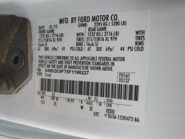 2015 FORD TRANSIT CO - NM0GE9F75F1198227