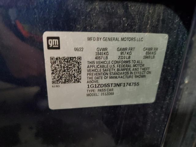 2022 CHEVROLET MALIBU LT - 1G1ZD5ST3NF174755