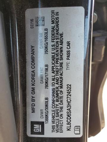 2017 CHEVROLET SPARK 1LT - KL8CD6SA3HC724522