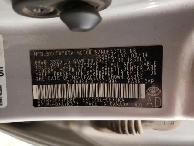 2015 TOYOTA COROLLA L - 2T1BURHE3FC261994