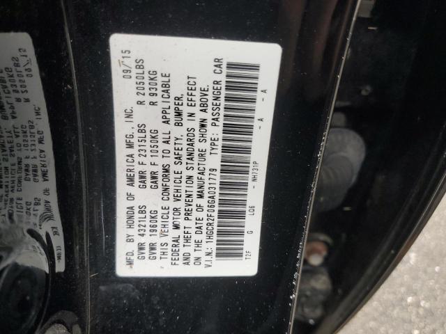 VIN 1HGCR2F06GA031779 2016 Honda Accord, EX no.13