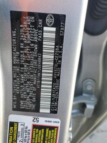 2018 TOYOTA CAMRY L - 4T1B11HK1JU648843