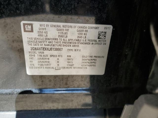 2018 CHEVROLET EQUINOX LT - 2GNAXTEXXJ6138667