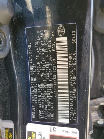 2022 TOYOTA CAMRY LE - 4T1R11AK6NU622169