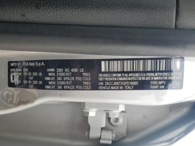 2016 JEEP RENEGADE L - ZACCJBBT3GPD18065