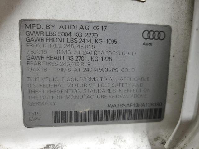 VIN WA18NAF43HA126390 2017 AUDI A4 no.13