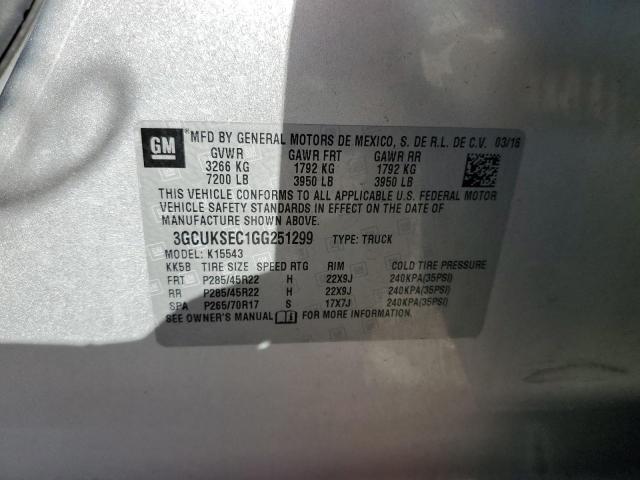 2016 CHEVROLET SLVRD 1500 3GCUKSEC1GG251299