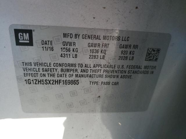 2017 CHEVROLET MALIBU PRE 1G1ZH5SX2HF169865