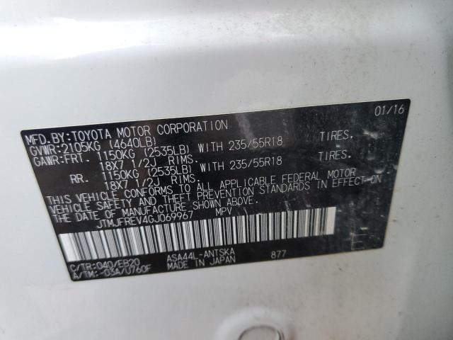 2016 TOYOTA RAV4 SE - JTMJFREV4GJ069967