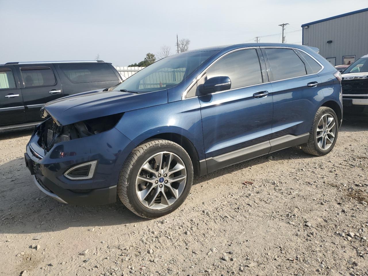 FORD EDGE TITAN 2017 blue 4dr spor gas 2FMPK4K80HBC21042 photo #1