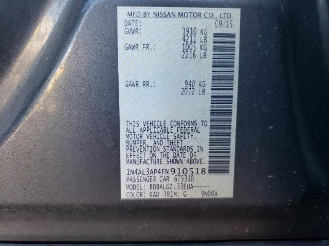 2015 NISSAN ALTIMA 2.5 - 1N4AL3AP4FN910518
