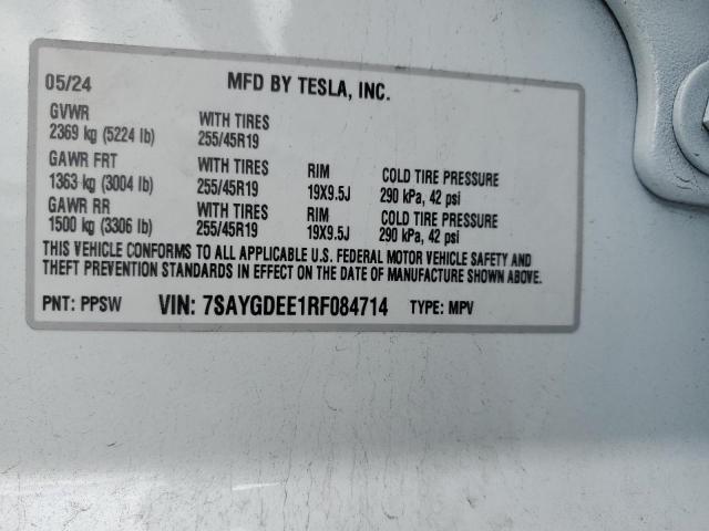 2024 TESLA MODEL Y - 7SAYGDEE1RF084714