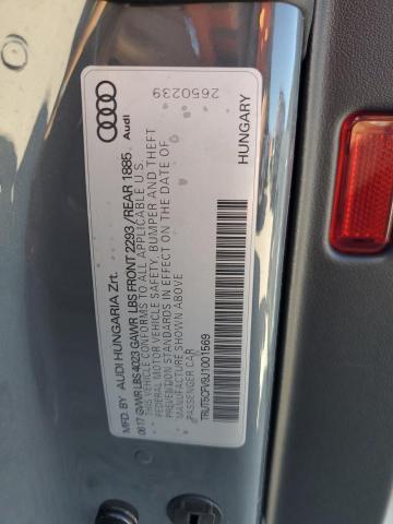2018 AUDI TT TRUT5CFV9J1001569