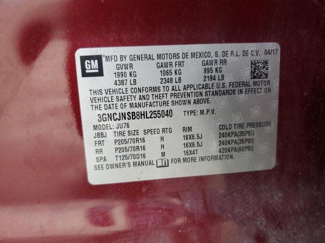 2017 CHEVROLET TRAX LS - 3GNCJNSB8HL255040
