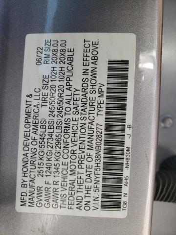 2022 HONDA PILOT SPOR - 5FNYF5H38NB028277