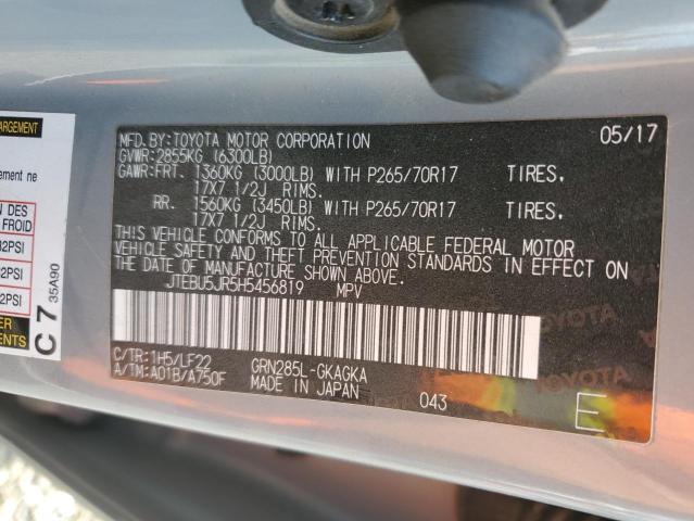 2017 TOYOTA 4RUNNER SR - JTEBU5JR5H5456819