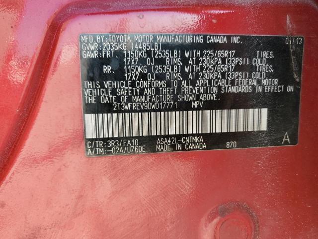 VIN 2T3WFREV9DW017771 2013 Toyota RAV4, Xle no.14