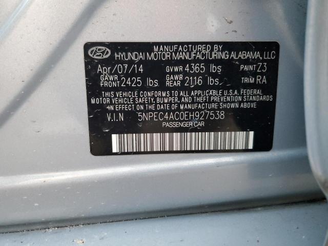 VIN 5NPEC4AC0EH927538 2014 Hyundai Sonata, SE no.12