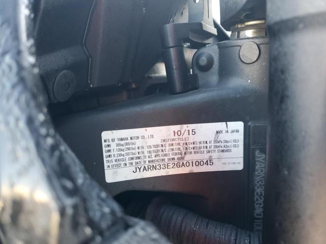 2016 YAMAHA FZ-09 JYARN33E2GA010045