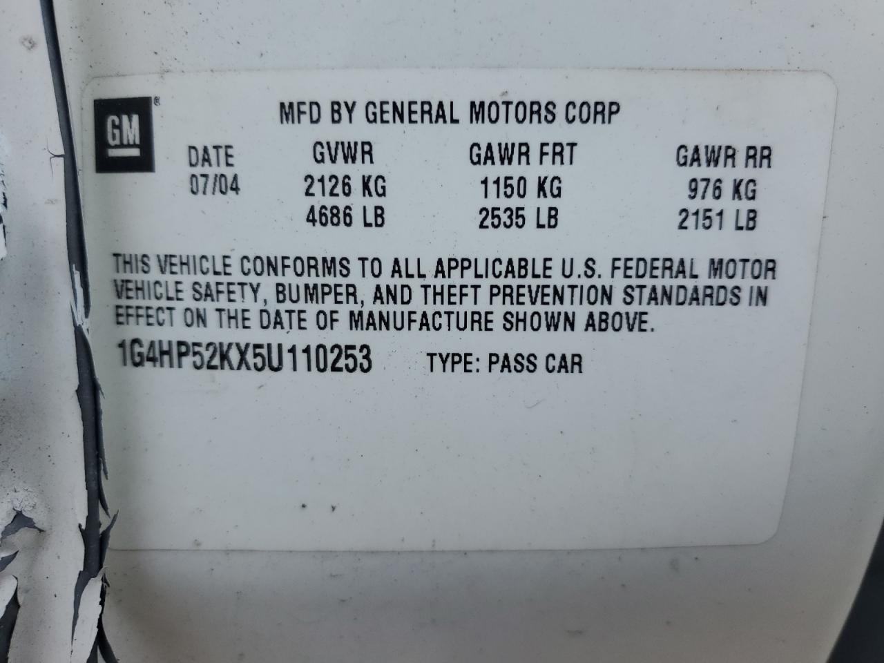 Lot #3027069816 2005 BUICK LESABRE CU