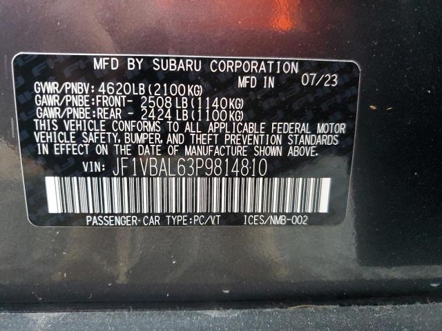 2023 SUBARU WRX LIMITE - JF1VBAL63P9814810