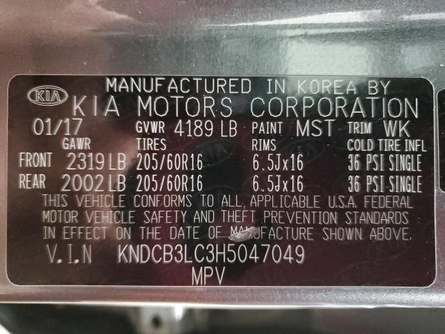 VIN KNDCB3LC3H5047049 2017 KIA Niro, FE no.12