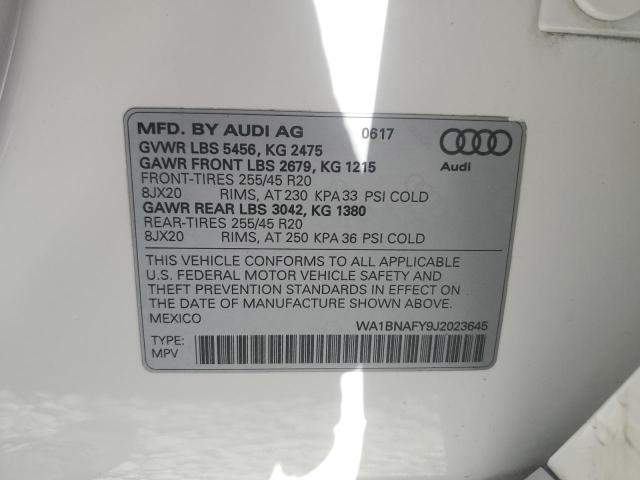 VIN WA1BNAFY9J2023645 2018 AUDI Q5 no.13