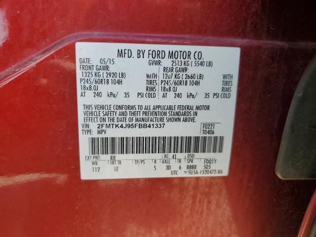 2015 FORD EDGE SEL - 2FMTK4J95FBB41337