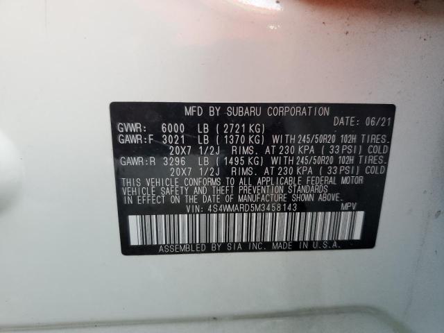 2021 SUBARU ASCENT - 4S4WMARD5M3458143