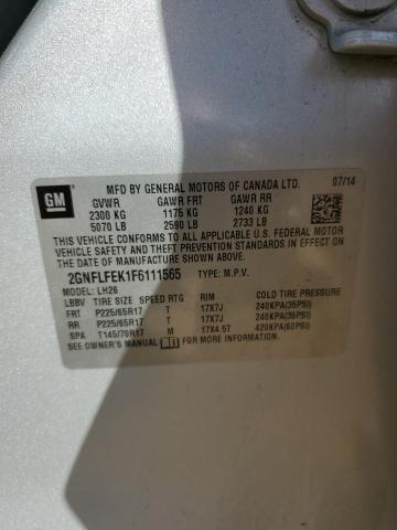 VIN 2GNFLFEK1F6111565 2015 Chevrolet Equinox, LT no.13