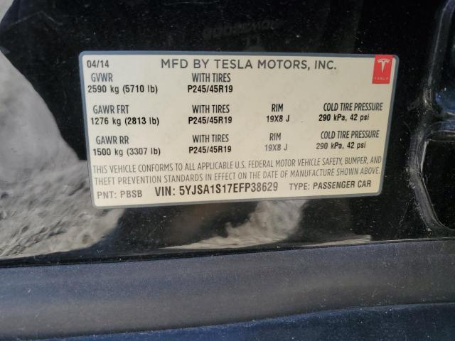 VIN 5YJSA1S17EFP38629 2014 Tesla MODEL S no.13