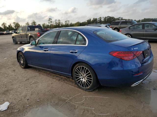 MERCEDES-BENZ C 300 4MAT 2022 blue  gas W1KAF4HBXNR064443 photo #3