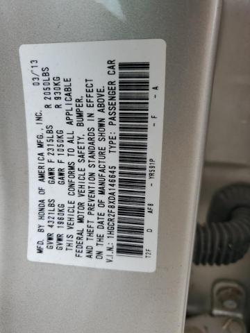 VIN 1HGCR2F8XDA146645 2013 Honda Accord, Exl no.13