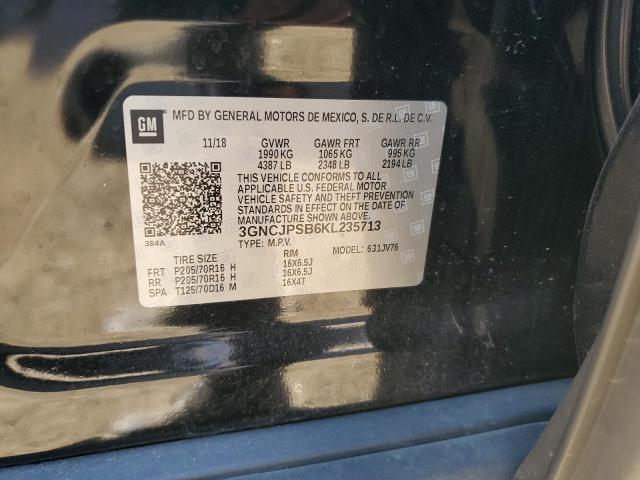 2019 CHEVROLET TRAX 1LT - 3GNCJPSB6KL235713