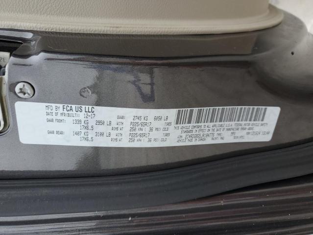 2018 DODGE GRAND CARA - 2C4RDGBG5JR184776